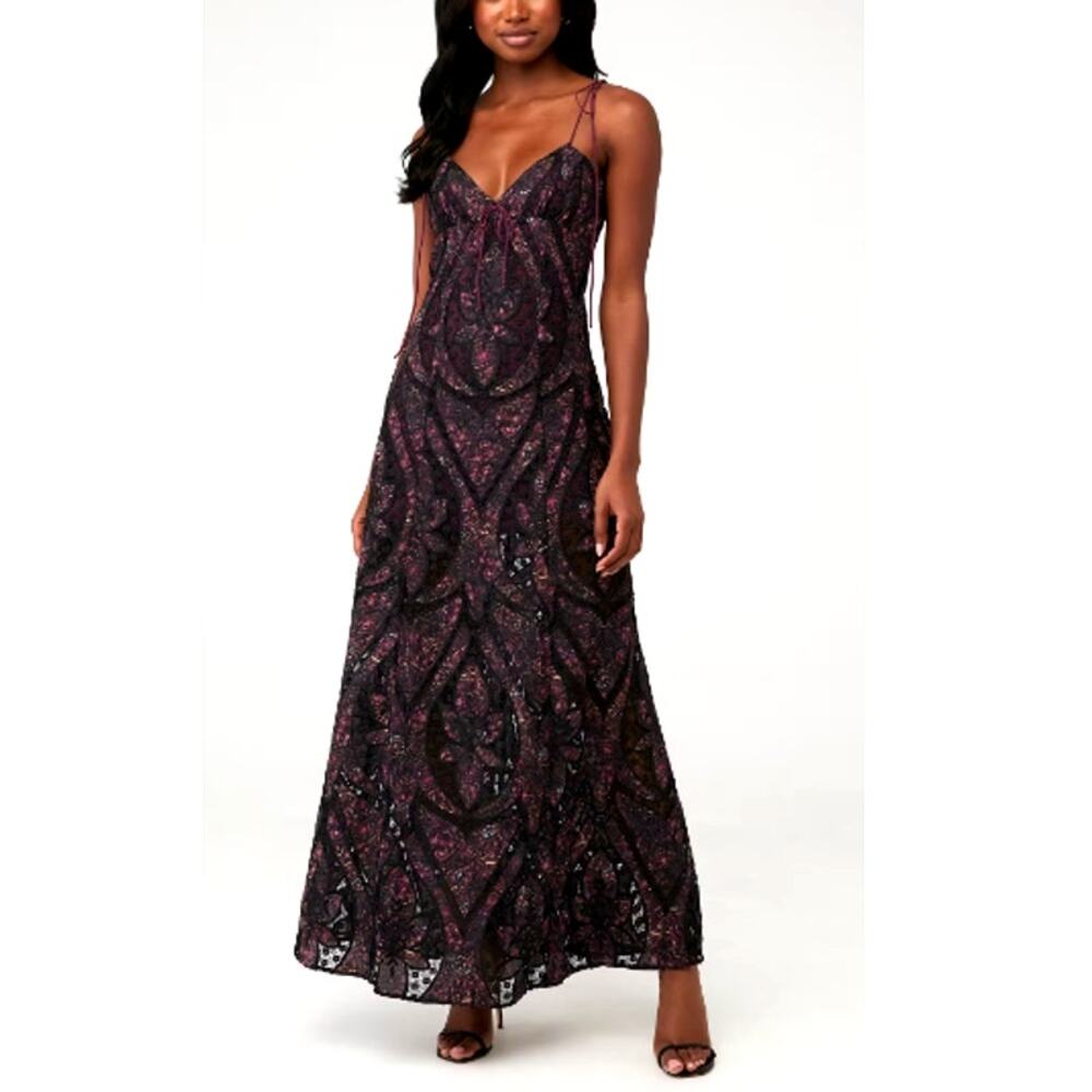 For Love & Lemons Women's Purple Valerie Maxi Dress Size S
